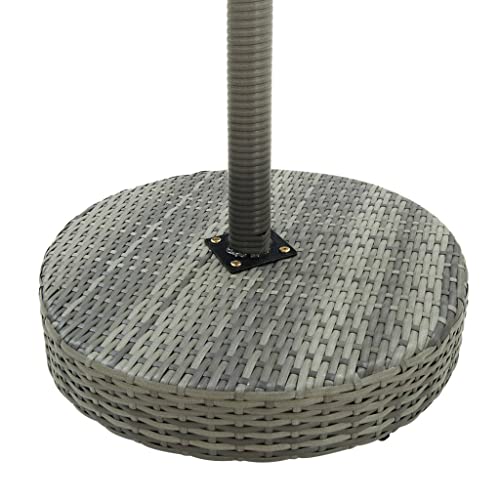 Ensemble de bar de jardin 3 pcs vidaXL en résine tressée gris