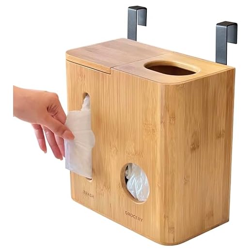 Ayos Grocery Bag Holder & Trash Bag Dispenser - 2 in 1 - Plastic Bag Holders for Grocery Bags and Garbage Bags - Under Sink Organizers and Storage/Wall Mounted/Pantry - Fits 13 Gallon Trash Bag