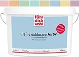 Fühl Dich Wohl Meine Farbe pastell, matte Wandfarbe pastell, hohe Deckkraft, verschiedene Pastelltöne zur Auswahl (5L, Pastellblau 14-27)