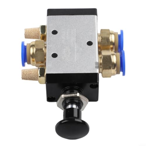 Image of Manual Pressure Pneumatic Valve 4R210-08, 5/2-Way Valve with Lever Handle, G1/4 Inch BSPT Connection for Air Control, Includes Silencer and Connector, Working Pressure 0-0.8 MPa(With10mm)