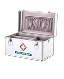 JYHUHGRG Familienaufbewahrung, Medizintruhe aus Aluminiumlegierung, Medizin-Aufbewahrungsbox, abschließbare medizinische Box, Schrank, Badezimmer-Organizer, medizinische Aufbewahrungsbox