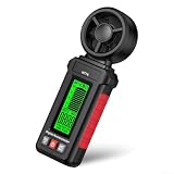 HT76 Digitales Anemometer zur Messung von 0,7 bis 30 m/s mit Multi-Einheiten-Display M/s km/h Ft/s Knoten und Max Hold Funktion