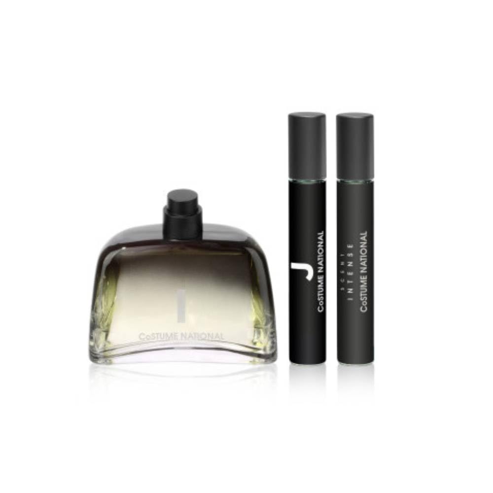 Costume National I Eau de Parfum Cofanetto Regalo con Travel Size e Scent Intense, 100ml, Note di Bergamotto Zafferano Lavanda Cedro