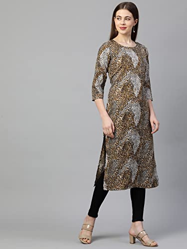 Image of ANNI Designer Women's Crepe Straight Fit Kurta