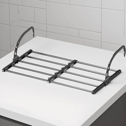 Porte-vêtements rétractable et étagère de lit réglable suspendue pour optimiser les petits espaces - 4