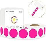 PALAIBEIQI 1 Inch Round Thermal Sticker Labels,Color Dot Stickers,Label Stickers,Waterproof,Oil Proof,for Thermal Printers,DIY,Office,Retail,Home and Warehouse Organization(Fluorescent Pink,1000 Pcs)