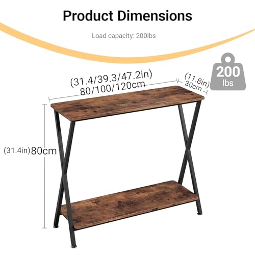 Consola estrecha para pasillo moderna de 120cm color negro 2