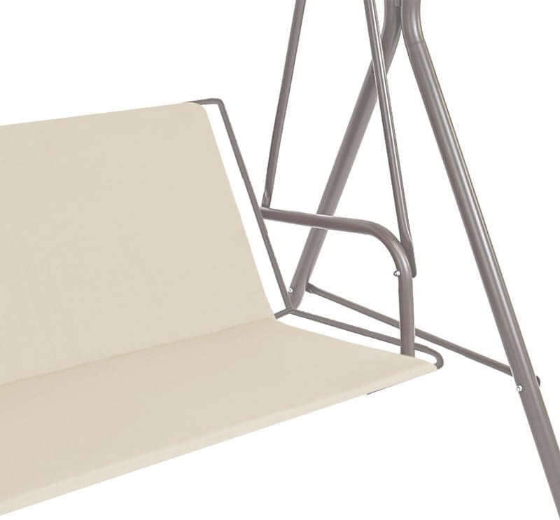 Funda de repuesto para columpio de 100 x 140 cm, resistente, resistente a la intemperie, funda de asiento para columpio de Hollywood, color crudo