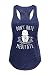 Tough Cookie's Women's Don't Hate Meditate Yoga Workout Burnout Tank Top (Small - LF, Navy)