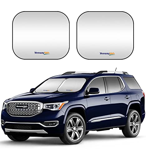 Yeewayveh Windshield Sun Shade, 2-Piece Foldable Car Sun Shade Windshield For Most Suv Truck, Durable 240T Polyester Fabric Car Shade Front Windshield For Sun Heat Protection, Medium (28 X 31 Inch) #TOP3
