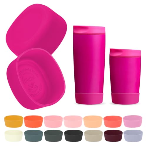 Kaitiaki 2pcs Silicone Boot for Owala SmoothSip Slider Coffee Tumbler 20oz 12oz, Anti-Slip Sleeve for Travel Coffee Mug, Protective Accessories for Owala BPA Free (Read My Lips)