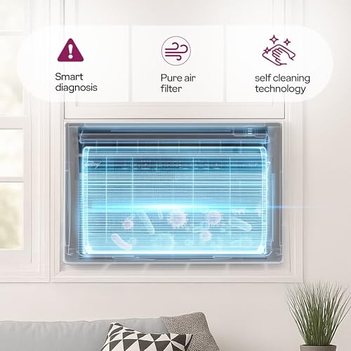 Image of Godrej 1.5 Ton 5 Star 5-In-1 Convertible Cooling, Heavy Duty Cooling At 52C, I-Sense Technology, Self Clean, Smart Diagnosis, Inverter Window AC (Copper, Model, AC 1.5T WIC 18XTC5 WYA, White)