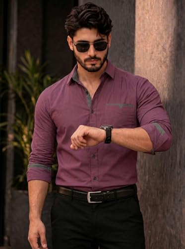 Image of Amazon Brand - INKAST Cotton Shirt for Men | Regular Fit Full Sleeve Casual Shirt | Stylish Formal Office Wear Shirts for Men | Soft Comfortable Breathable Cotton Fabric | Fashionable Office Wear