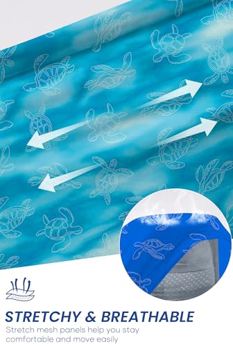 Image of Men's 5'' Swim Trunks with Compression Liner Graphic Beach Dry Fit Lightweight Bathing Shorts (S-XXL)