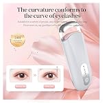 Heated Eyelash Curler for Natural Lashes 2-Level Adjustable Temperature Mini Electric Lash Curler Fast 3-Second Heat Up 24 Hours Long-Lasting Curl - Image 3
