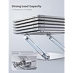 Lamicall Adjustable Laptop Stand, Portable Laptop Riser, Aluminum Laptop Stand for Desk Foldable, Ergonomic Computer Notebook Stand Holder for MacBook Air Pro, Dell XPS, HP (10-17.3'') - Silver - Image 5