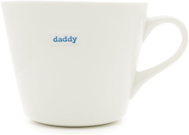 Keith Brymer Jones - Word Range - Standard Ceramic White Mug - Daddy - 350ml - Gift Boxed