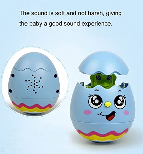 Image of VGRASSP Push and Back Roly Poly Musical Funny Tumbler Egg Toy Wobbling Bell Visual Development Light Toy for Your Child- 1 Piece (Color as per Stock)
