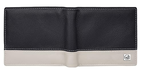 Image of ANTONIO VALERIA Jake Black /Sand Leather Wallet for Men