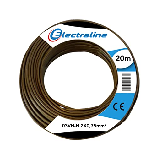 electroline 10714 - Cable 03Vh-H, 2x0.75 mm, 20 Mt.