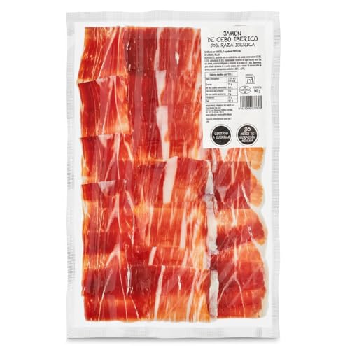 Jamón de cebo ibérico 50% cortado a cuchillo sobre 90 g
