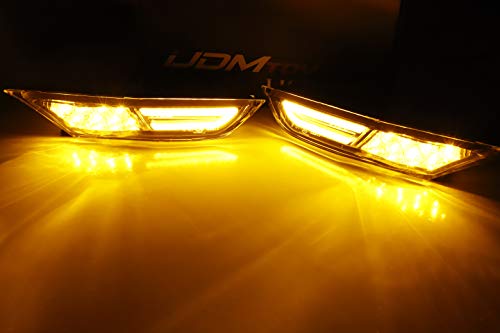 image for iJDMTOY JDM Clear Lens 3D Amber Full LED Front Side Marker Light Kit C