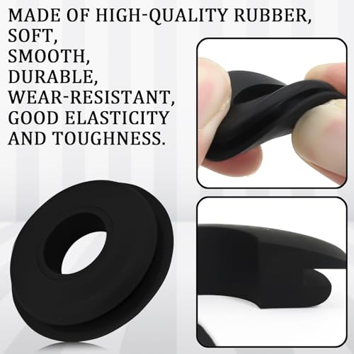 Image of 20PCS Glad Hand Seals, Trailer Handshake Valve Gasket, Universal Rubber Seals Hose Gasket Part Number 10028 for Semi Trucks Trailers Brake Air Hose Grommet Parts (Black)
