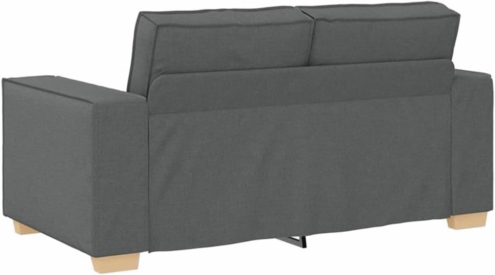BOWERY HILL 3-Seater Sofa Set, Fabric Upholstered with Cushions, Dark Gray Matte Finish, Includes 3-Seater, 2-Seater, and Single Chair, Foam Filling, Modern Style, Comfortable Living Room Seating