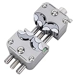 Fafeicy Fractal Vise Taladro Prensa Vise Mini Banco de Acero Inoxidable 304 con Yunque Diseño de Múltiples Mandíbulas Base de Silicona Antideslizante Sujeción Precisa para (Portabrocas de acero