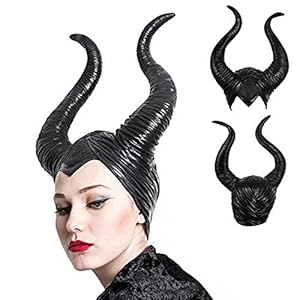 VADOO Halloween Cosplay Evil Latex Hat Color negro, Evil Queen Cosplay Disfraz Tocado, Unisex Talla única