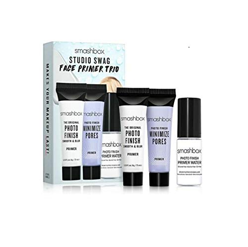 Smashbox Studio Swag Face Primer Trio - Photo Finish Primer, Pore Minimizing & Water NIB deluxe size