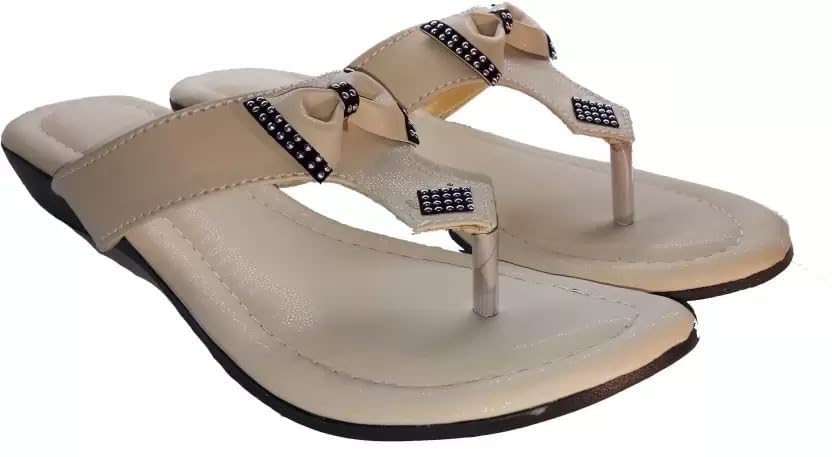 Slip-On Flats/Sandal Women Flats Slippers Stylish Model Fashion Flat Casual Daily Use Ladies Slipper Chappal Flip Flops,Cream Sandal New 7S (B0CCJLPL94) Amazon Price History, Amazon Price Tracker