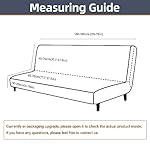 CZL 100% Waterproof Futon Covers, Leakproof Armless Sofa Covers, Stretch Jacquard Sofa Bed Cover, Washable Futon Slipcover Furniture Protector for Kids, Pets, Dog and Cat - Image 4