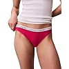 Calvin Klein Braguita Tipo Bikini Mujer con Logotipo en la Cintura, Rosa (Vibrant Pink), M