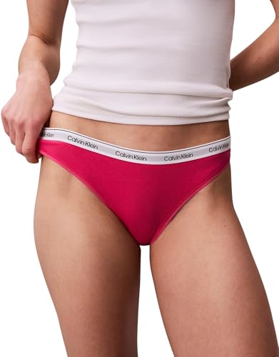 Calvin Klein Braguita Tipo Bikini Mujer con Logotipo en la Cintura, Rosa (Vibrant Pink), XL