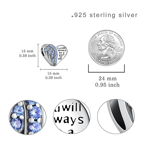 Angel Wing/Pet Cremation Charm for Ashes 925 Sterling Urn Beads for Bracelets Keepsake Memory Jewelry for Women4