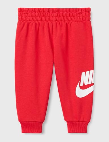 Image of Nike Baby Sportswear Club Fleece Pullover Hoodie and Joggers 2-Piece Outfit Set (Large Swoosh Logo)
