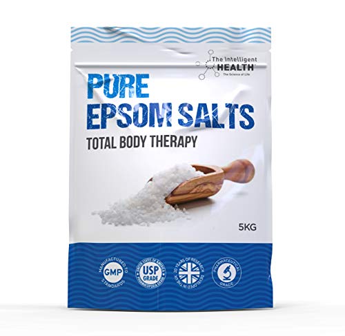 The Intelligent Health Magnesium Sulphate Bath Salts Soak, Muscle Magnesium Epsom Salts for Bathing and Foot Soaking for Women & Men - 5kg Resealable Pouch