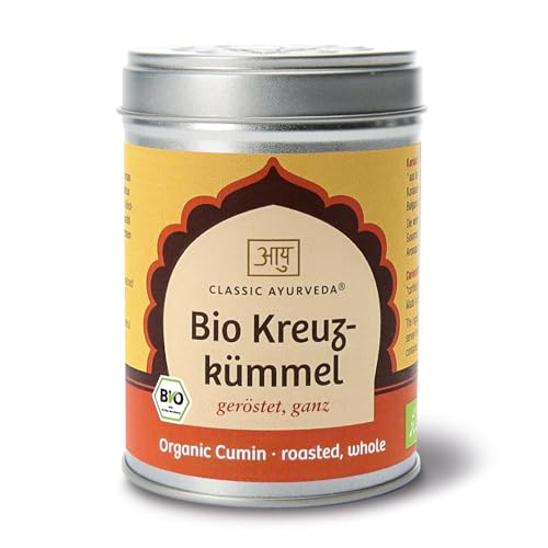 Classic Ayurveda - Bio Kreuzkümmel geröstet ganz - 70 g - Aromatischer Allrounder für Hülsenfrüchte und Kohlgerichte