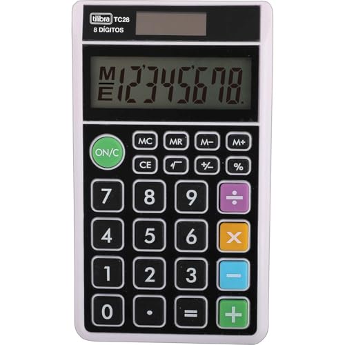 Tilibra - Calculadora de Bolso 8 Dígitos TC28 Colorida