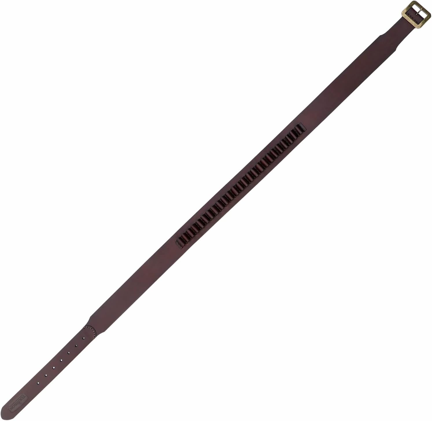 TOURBON Adjustable Leather Bandolier Pistol Cartridge Belt for 44/45 (52-inch Long)