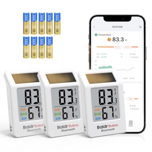 Image of Bluetooth Thermometer Hygrometer 3 Pack, Indoor Room Humidity Meter