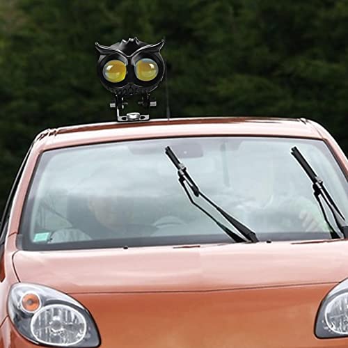 Farol de motocicleta LED,Farol noturno em forma de coruja legal de 40W | Luz de duas cores universal