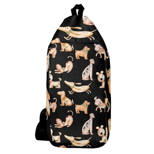 Sac à bandoulière compact motif chiens mignons pour ranger vos essentiels