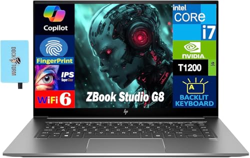 HP ZBook Studio モバイルワークステーション 15.6インチ IPS FHD ディスプレイ (Intel Core i7-11850H vPro, T1200 4GB, 32GB DDR4, 1TB SSD, Copilot, バックライトK