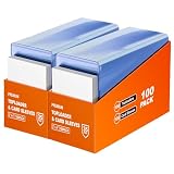Paquete de 400 protectores de tarjetas Toploaders de 3 x 4 pulgadas, 200 cargadores superiores rígidos + 200 fundas suaves de penique, fundas...
