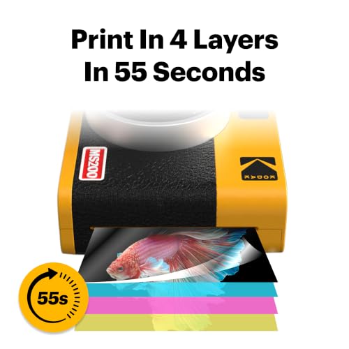 Image of KODAK Mini Shot 2 ERA 4PASS 2-in-1 Instant Camera and Photo Printer (Yellow, Camera + 8 Sheets)