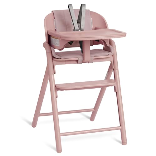 Image of Evolur Step and Savor Baby High Chair, Converts to Adult Stool, 5 Position Adjustable Height and Footrest Positions Portable High Chair, Removable Tray, Easy to Clean and Removable Cushion