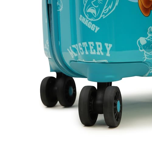 Image of YAYAVAR Scooby-Doo Kids Trolley Suitcase - 45L | Hard-Sided Printed Cabin Luggage with 8 Wheels, Number Lock, Scratch Resistant, Lightweight Travel Bag (50cm)