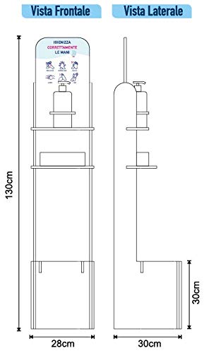 Generico Colonna Porta Dispenser per flacone